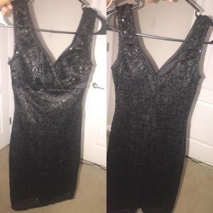 mini black sparkle dress